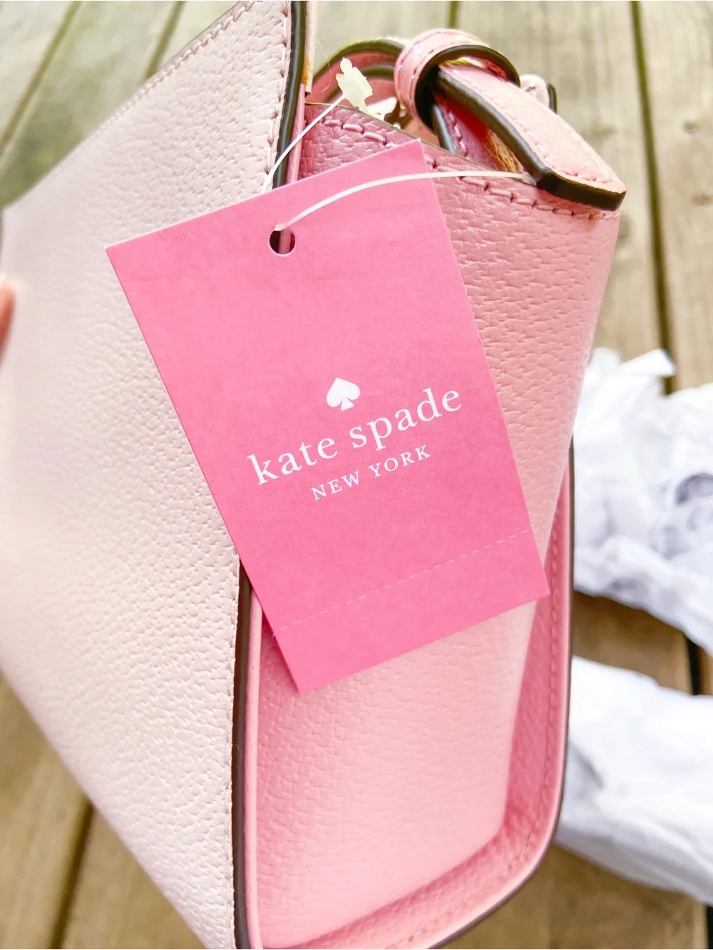 Kate Spade Grand Street Hayden Leather Crossbody Bag Pink Color Block BalletCore